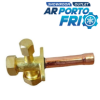 Válvula Serviço 1/2 Ar Split C/acesso 1/4Sae tipo Schrader para carga Gás Eos